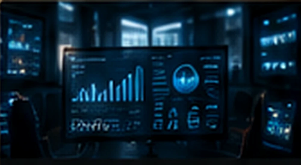 Business intelligence dashboard with graphs and metrics